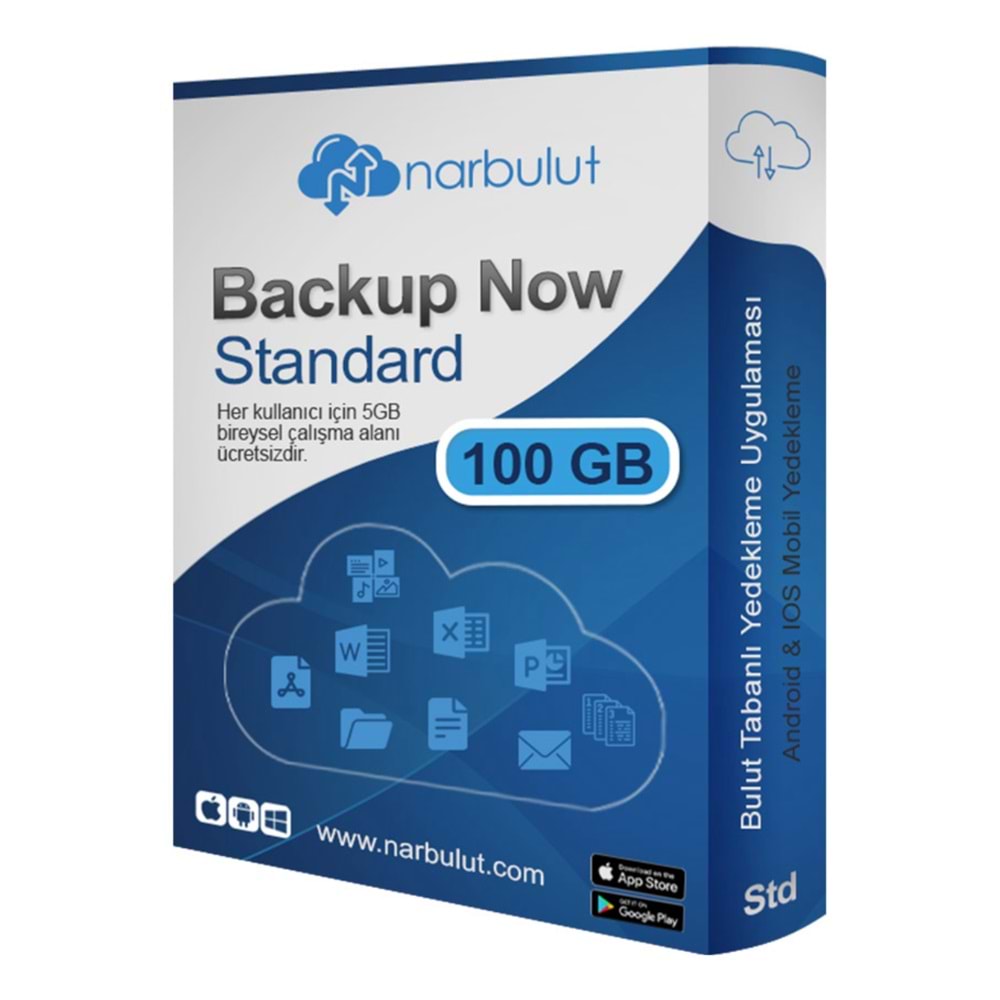 NARBULUT Backup Now Standart Edition 100GB Lisans 1yıl 1kullanıcı basic support is included. 
