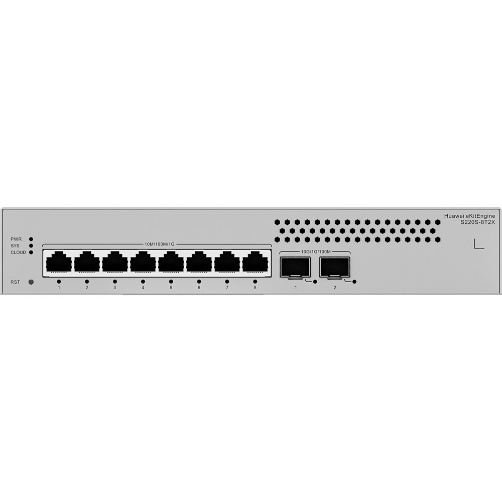 HUAWEI 8port 2-SFP Gigabit Layer2 Yönetilebilir Switch RackMount eKIT S220S-8T2X