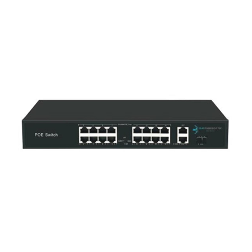 ODS 16port PoE 200w 2-Uplink 10/100 Yönetilemez Switch 08ODS-16P2U-200