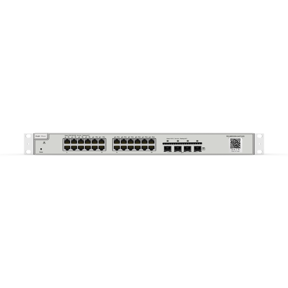 RUIJIE 24port 4-10GbE SFP Gigabit Yönetilebilir Switch RG-NBS3200-24GT4XS