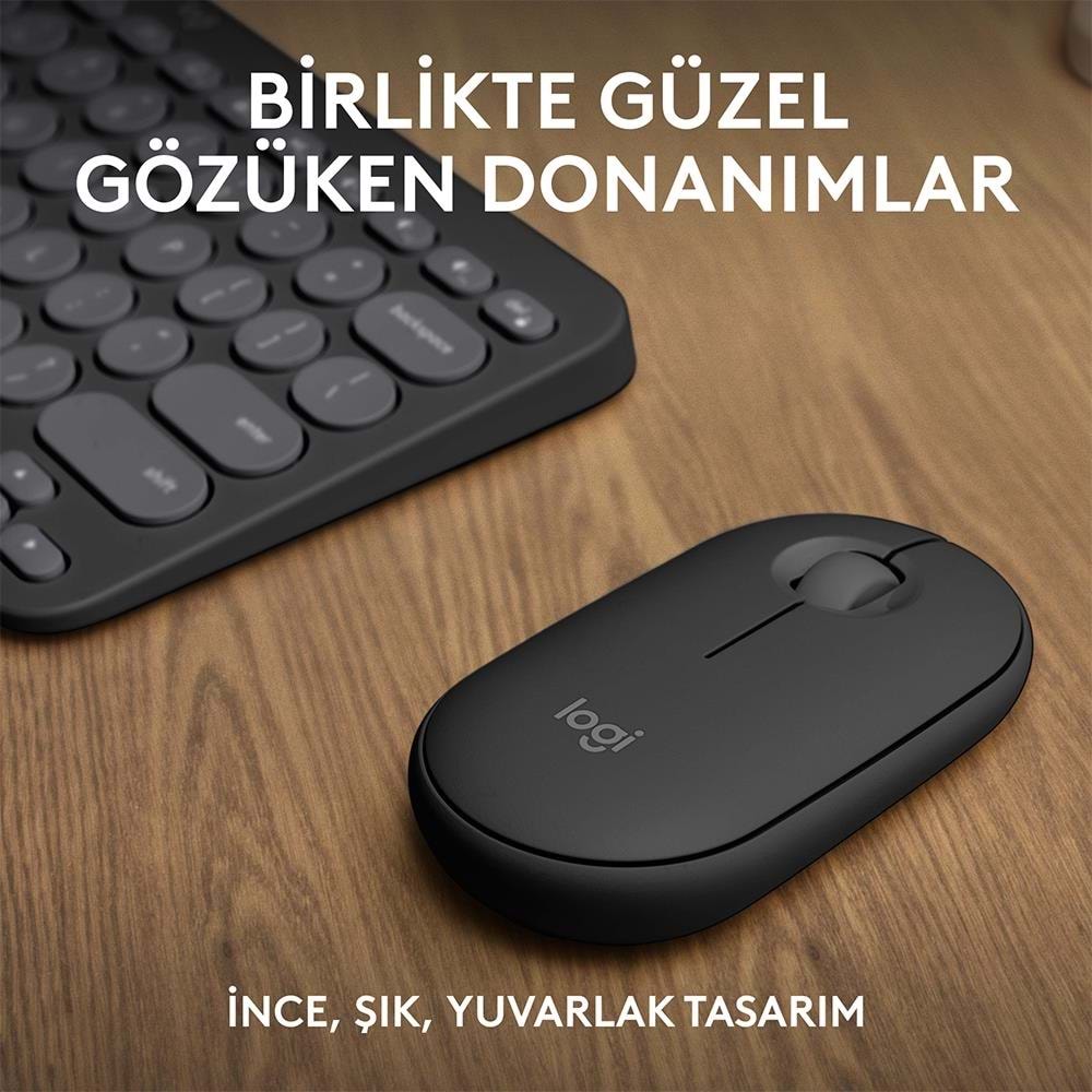 LOGITECH Pebble 2 Bluetooth Grafit Multi-Device Klavye - Mouse Set 920-012245