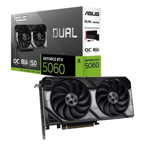 ASUS RTX5060 8GB DUAL-RTX5060-O8G GDDR7 128bit HDMI DP PCIe 5.0 WHITE EDITION