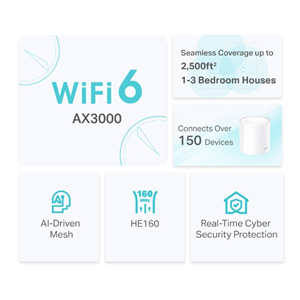 TP-LINK DECO X50 AX3000 WIFI-6 Router Dual Band 