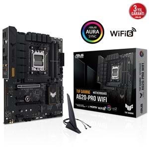 ASUS TUF A620-PRO GAMING WIFI-6 DDR5 HDMI DP PCIE 4.0 AM5 ATX 