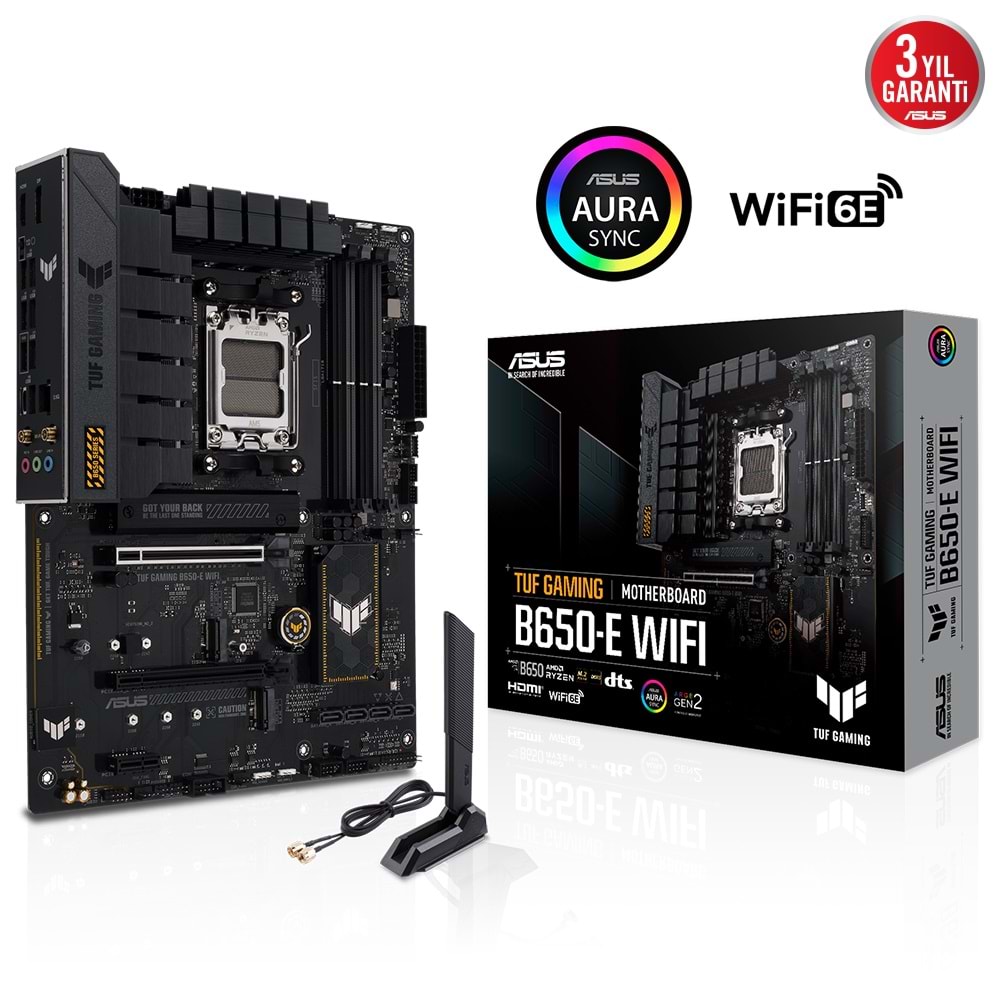 ASUS TUF GAMING B650-E WIFI-6E DDR5 HDMI DP PCIE 4.0 AM5 ATX 