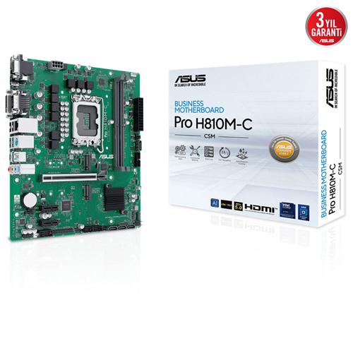 ASUS PRO H810M-C CSM DDR5 HDMI DP PCIE 4.0 1851p mATX