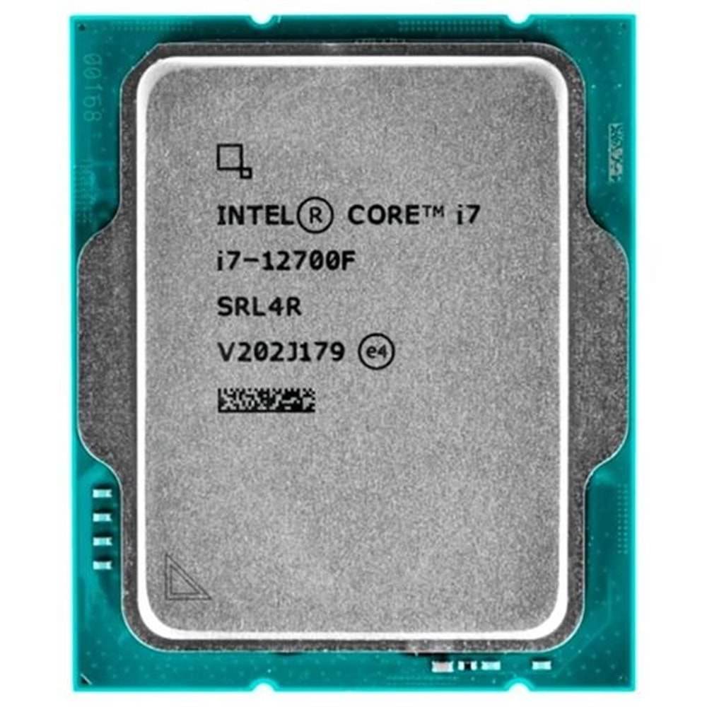 INTEL CORE i7 12700F 37MB 12çekirdekli VGA YOK 1700p 65w Kutusuz+Fansız 