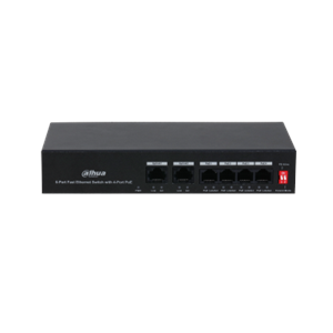 DAHUA 6port 36w 4port PoE PFS3006-4ET-36 10/100 2X-UPLINK Yönetilemez Switch 
