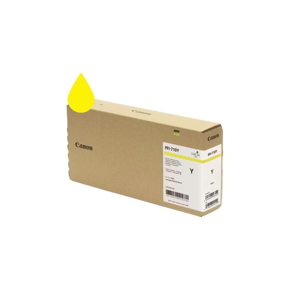 CANON 2357C001 PFI-710 Y 700ml Orijinal Sarı (Yellow) Plotter Mürekkep Kartuşu