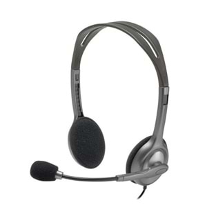 LOGITECH H111 Stereo 3.5mm Jack Gri Mikrofonlu Kulaklık 981-000593