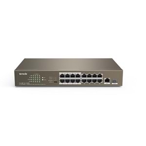 TENDA 16port PoE 150w 10/100 1-SFP Yönetilemez Switch TEF1118P-16-150W