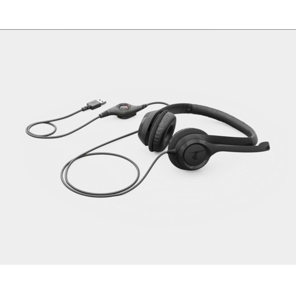 LOGITECH H390 USB Mikrofonlu Kulaklık Siyah Headset 981-000406