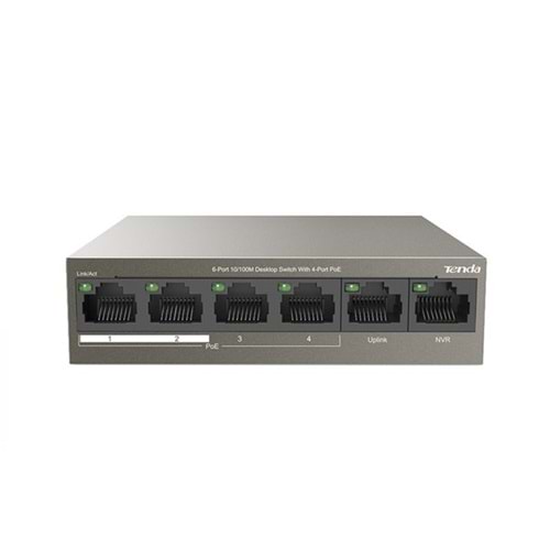 TENDA 5port PoE 63w 10/100 Yönetilemez Switch TEF1106P-4-63W