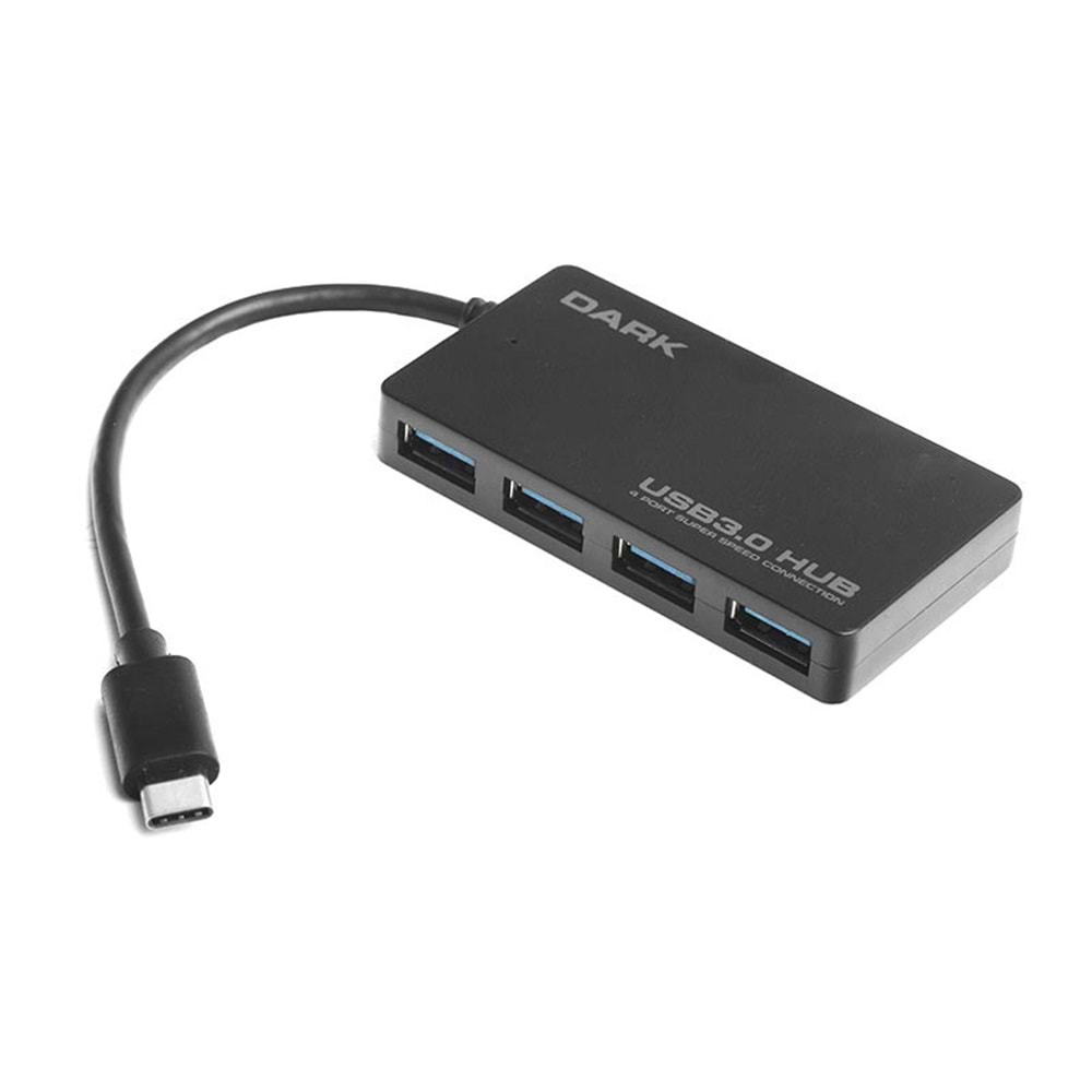 DARK Connect Master DK-AC-USB31X4 4port USB3.1-TYPE-C Siyah USB Çoklayıcı Hub