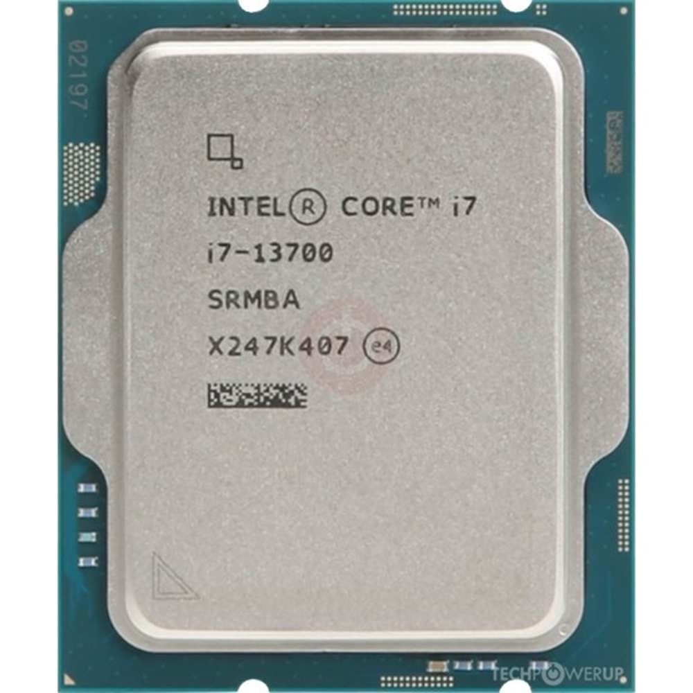 INTEL CORE i7 13700 54MB 16çekirdekli O/B UHD VGA 1700p 65w Kutusuz+Fansız