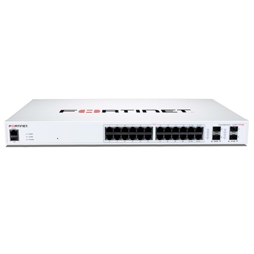 FORTISWITCH 24port PoE 370w 4-SFP+ Gigabit Yönetilebilir Switch FS-124F-FPOE