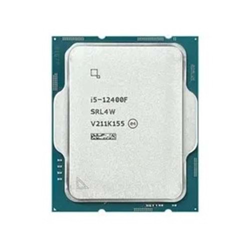 INTEL CORE i5 12400F 18MB 6çekirdekli VGA YOK 1700p 65w Kutusuz+Fansız