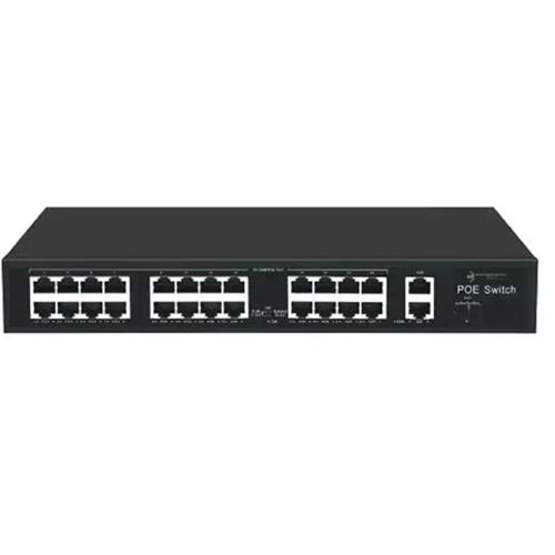 ODS 24port PoE 300w 2-Uplink 10/100 Yönetilemez Switch 08ODS-24P2U-300
