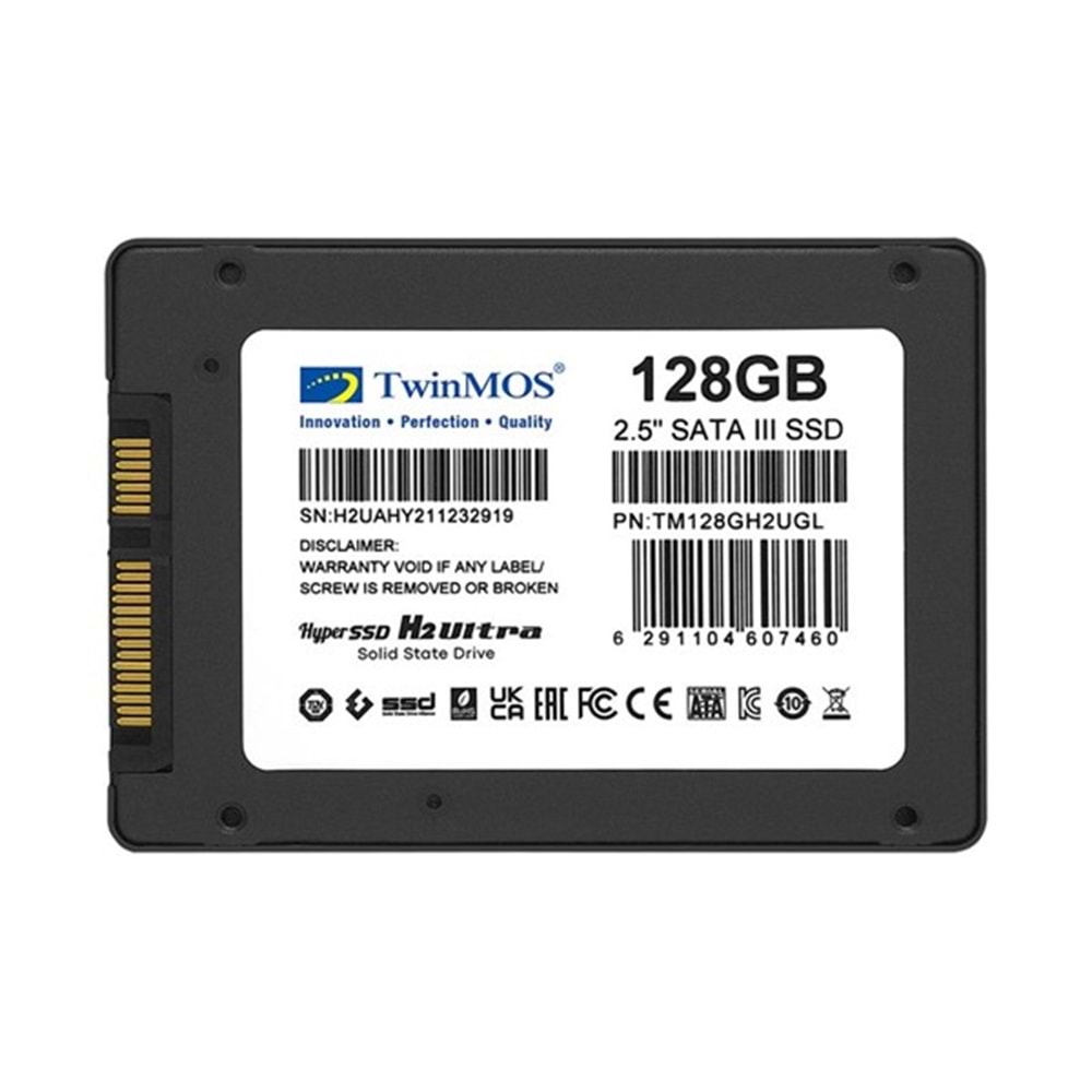 TWINMOS 128GB TM128GH2UGL 580- 550MB/s SSD SATA-3 Disk