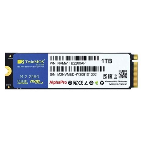 TWINMOS 1TB NV1TBG42280 7500- 6800MB/s M2 NVME GEN4 Disk