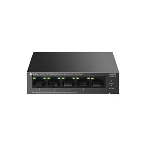 TP-LINK 5port 41w 4port PoE 10/100 Yönetilemez Switch LS105LP