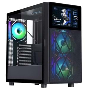 POWERBOOST PB-P4367BB LCD Mesh Panel Gaming Mid-Tower PC Kasası