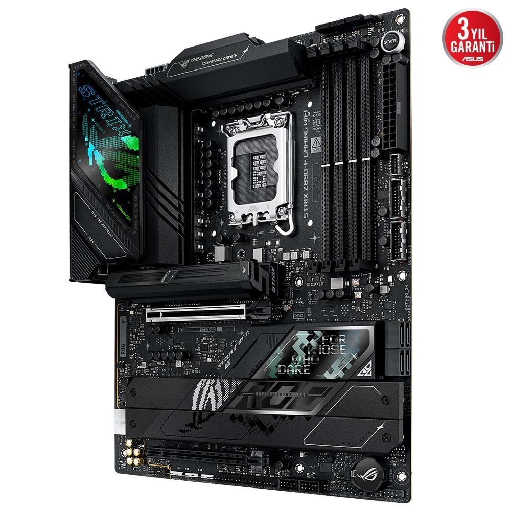ASUS ROG STRIX Z890-F GAMING WIFI-7 DDR5 THUNDERBOLT-HDMI DP PCIE 5.0 1851p ATX