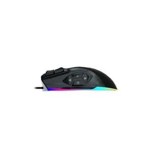 LECOO MG1102 USB RGB Led Aydınlatmalı 8200dpi Mouse Pad Hediyeli Gaming Optic Siyah Mouse