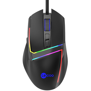 LECOO MS106 USB RGB Led Aydınlatmalı 3200dpi Gaming Optic Siyah Mouse