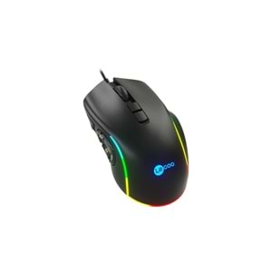 LECOO MS140 USB RGB Led Aydınlatmalı 6400dpi Gaming Optic Siyah Mouse
