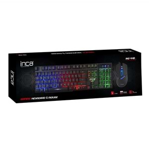 INCA IKG-448 USB Q Trk RGB Led Aydınlatmalı Mekanik Hisli Siyah Gaming Klavye - Mouse Set