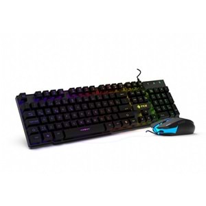 INCA IKG-448 USB Q Trk RGB Led Aydınlatmalı Mekanik Hisli Siyah Gaming Klavye - Mouse Set
