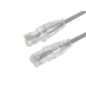 AGER 0.15metre CAT6 Utp Slim AWG28 AC-602-0015 Gri LSZH Patch Kablo (10'lu Paket)