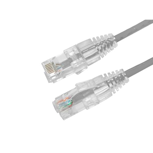 AGER 0.15metre CAT6 Utp Slim AWG28 AC-602-0015 Gri LSZH Patch Kablo (10'lu Paket)