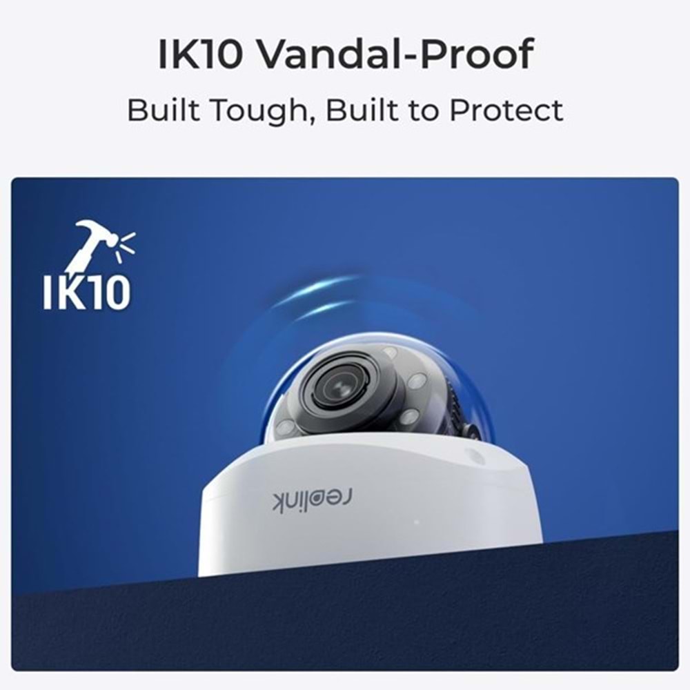 REOLINK 8MP Dome Motorize 5x Optik Zoom IP Kamera PoE IP67 P437