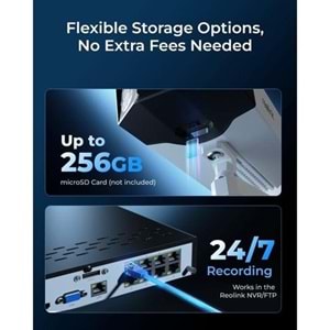 REOLINK 16MP Panoramik 2.8mm Renkli IP Kamera Hareket İzleme Duo 3