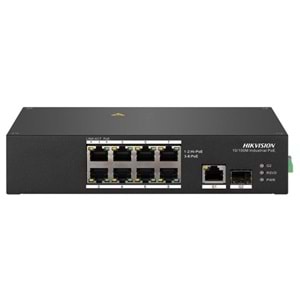 HIKVISION 8port PoE 90w 1-SFP 10/100Yönetilemez Endüstriyel Switch (Adaptör Yok) DS-3T0310HP