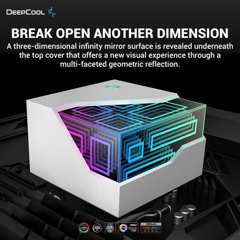 DEEPCOOL 240mm LT520-WH ARGB Sıvı Soğutmalı AM5-1700p İşlemci Fanı