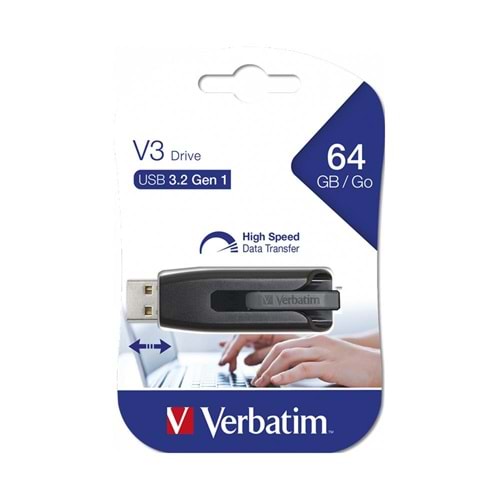VERBATIM 64GB USB 3.2 Store'n Go 49174 Siyah Taşınabilir Bellek
