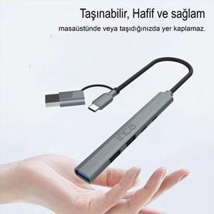 INCA IUTP-06T 5port USB 3.0 TYPEC Çoklayıcı Hub