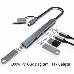 INCA IUTP-06T 5port USB 3.0 TYPEC Çoklayıcı Hub