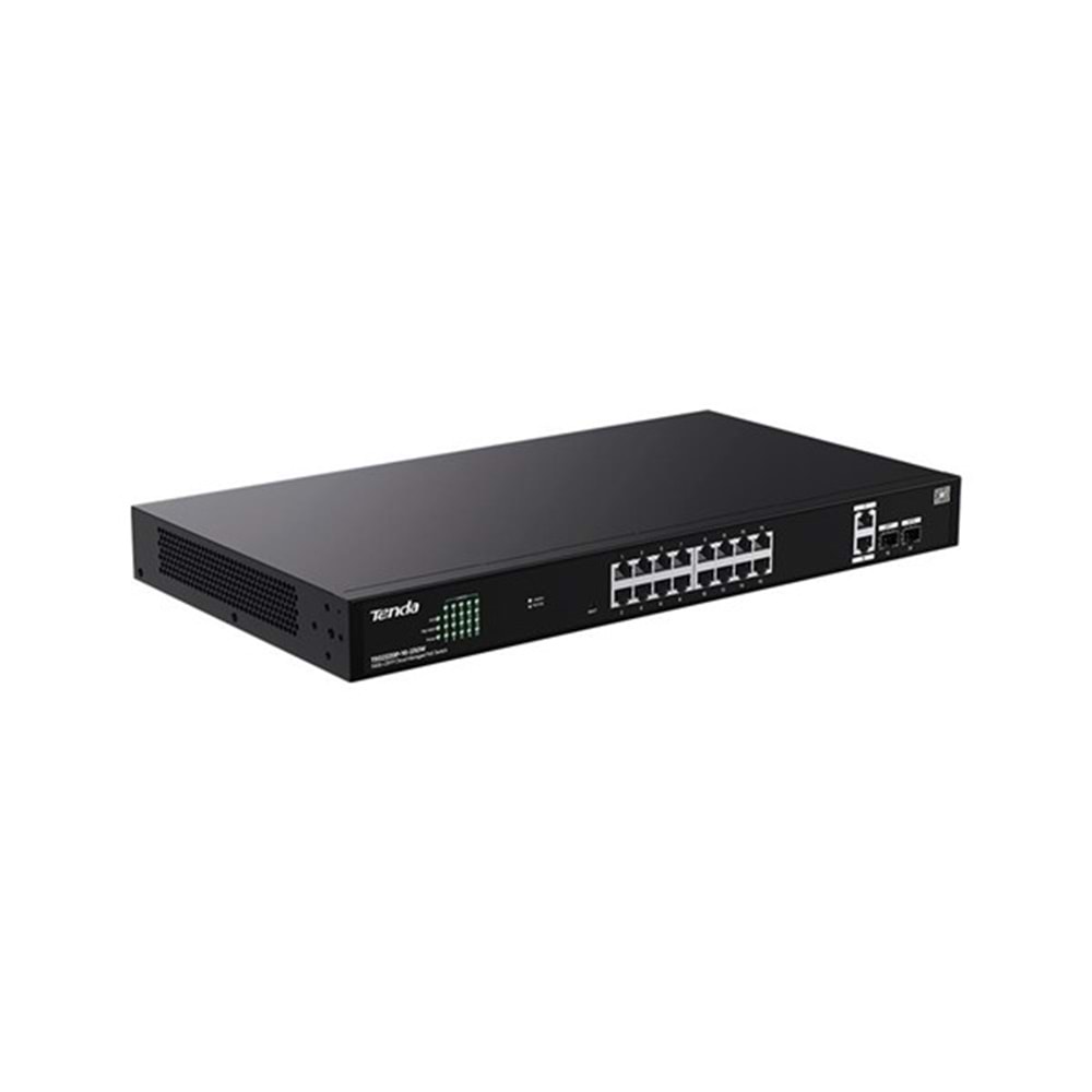 TENDA 16port PoE 250w 2-SFP Gigabit Cloud Yönetilebilir Switch TEG2220P-16-250W