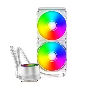 POWERBOOST 240mm DEEP PB-LCS-PI240-W ARGB Sıvı Soğutmalı AM5-1851p İşlemci Fanı Beyaz