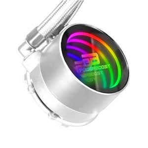 POWERBOOST 240mm DEEP PB-LCS-PI240-W ARGB Sıvı Soğutmalı AM5-1851p İşlemci Fanı Beyaz