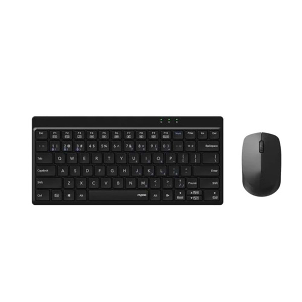 RAPOO 8000GT Siyah Kablosuz Klavye - Mouse Set 13385