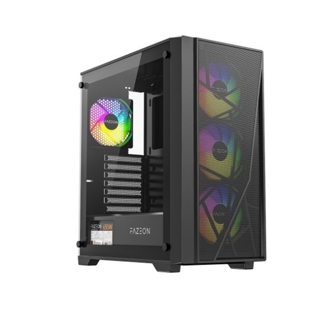 FAZEON 650W 80+ BRONZE F12 F12A650BBM Gaming Mid-Tower PC Kasası