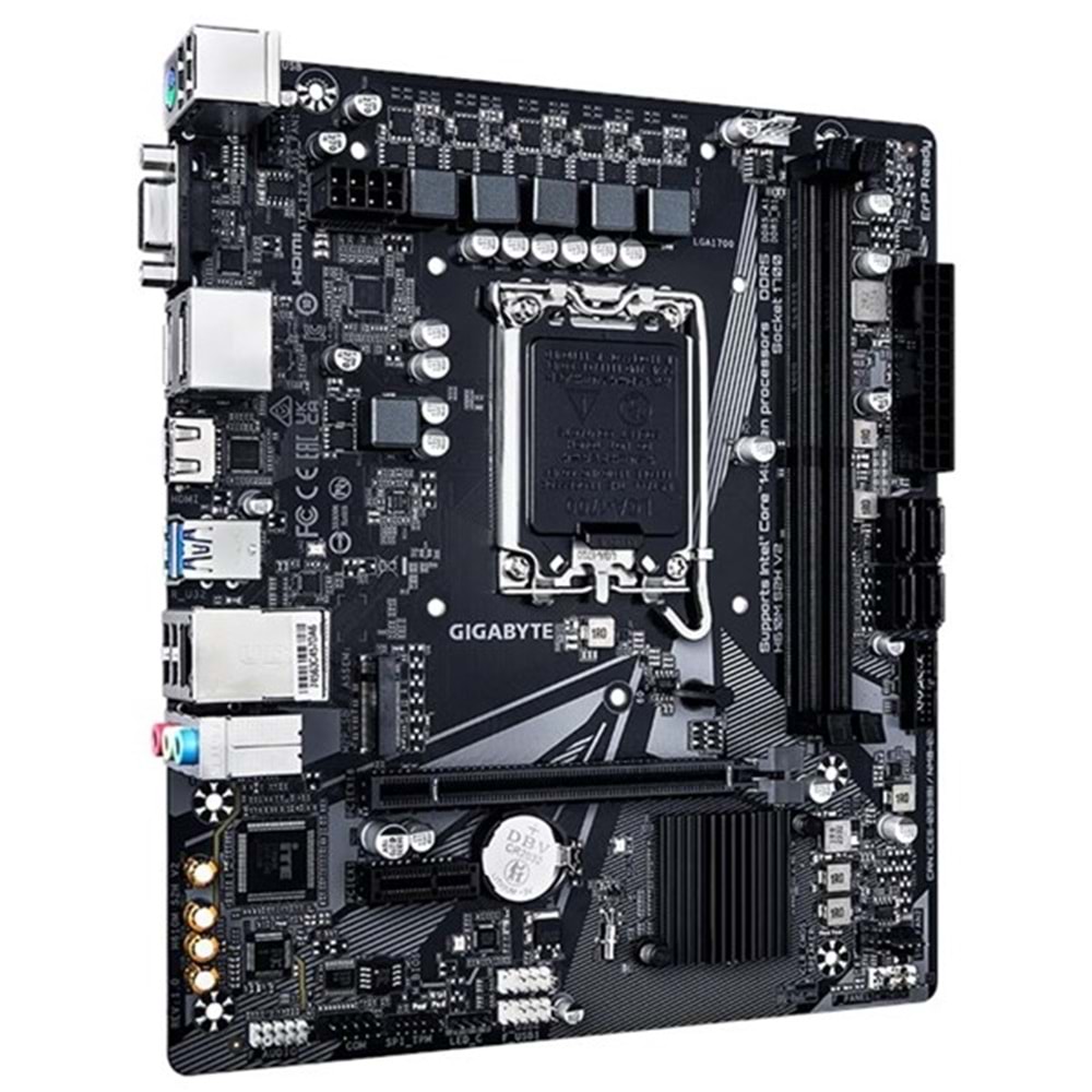 GIGABYTE H610M S2H v2 - DDR5 HDMI DVI DP PCIe 16X v4.0 1700p mATX