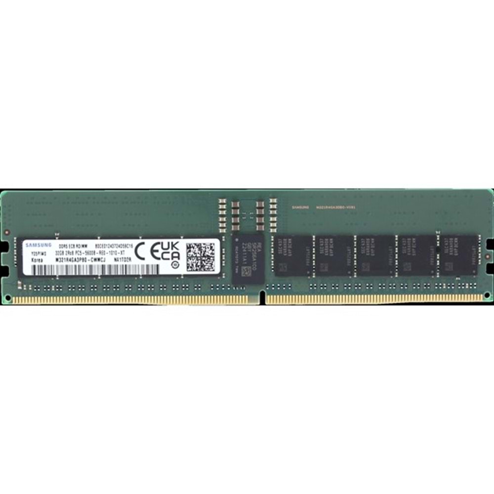 SAMSUNG 32GB DDR5 ECC RDIMM 5600MHz 2Rx8 SUNUCU RAM M321R4GA3PB0-CWMXJ
