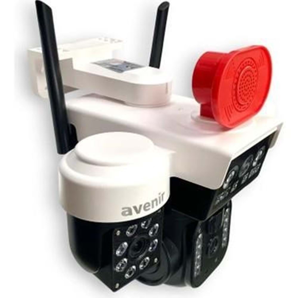 AVENIR 6MP 3Lens PTZ Speed Dome Wıfı Kablosuz IP Solar Kamera AV-S263W