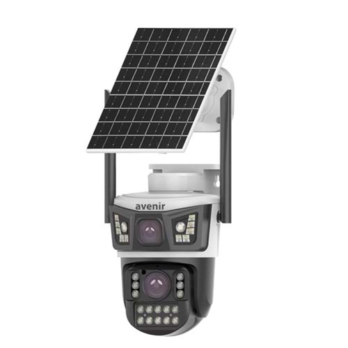 AVENIR 4MP Speed Dome Sim kartlı 2kameralı Solar IP Kamera AV-S425 4G